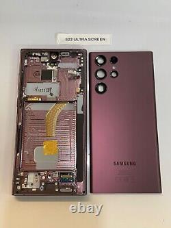 100% Genuine? Samsung Galaxy S22 Ultra LCD Screen-Grade B in Burgandy? -/