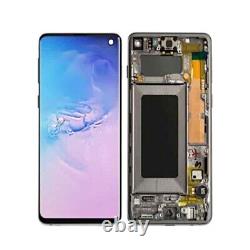 For SAMSUNG GALAXY S10 4G (SM-G973F) LCD Screen BLACK Glass Change With Frame