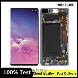 For SAMSUNG GALAXY S10 Plus (SM-G975F) Glass Change With Frame LCD Screen BLACK