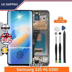 For Samsung Galaxy S20 4G G980 OLED LCD Display Screen Replacement + Frame
