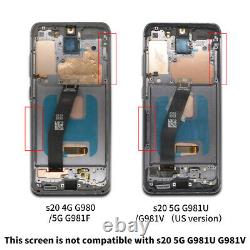 For Samsung Galaxy S20 / S20 FE OLED LCD Display Screen Replacement + Frame