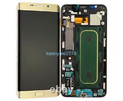 For Samsung Galaxy S6 Edge plus G928F LCD Display+Touch Screen+frame+cover gold
