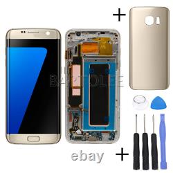 For Samsung Galaxy S7 Edge G935F LCD Display Frame Touch Screen Digitizer Gold