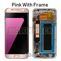 For Samsung Galaxy S7 Edge G935F LCD Display Screen Digitizer+Frame Rose Gold