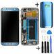 For Samsung Galaxy S7 Edge G935f Lcd Display+touch Screen+frame+coral Blue+cover