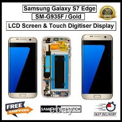 For Samsung Galaxy S7 Edge/SM-G935F GOLD LCD Display Touch Digitizer Replacement