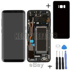 For Samsung Galaxy S8 G950F LCD Display Touch Screen Digitizer+Frame+Cover Black