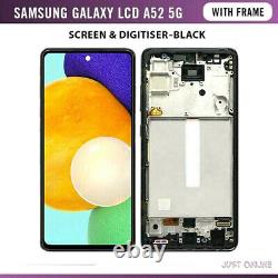 Genuine Original Samsung Galaxy A52 5G OLED LCD Touch Screen Digitizer Frame UK