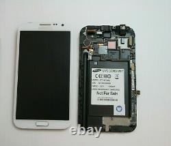 Genuine Samsung Galaxy Note 2 N7100 LCD Screen Display White Frame Chassis