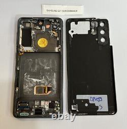 Genuine Samsung Galaxy S21 G991 Grey LCD Display Screen With Back Cover A/b