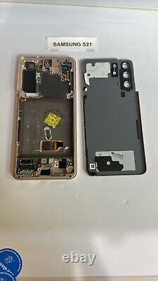 Genuine Samsung Galaxy S21 G991 Pink LCD Display Screen With Back Cover B
