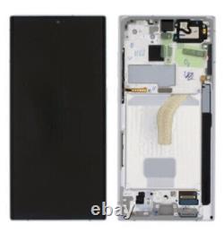 Genuine Samsung Galaxy S22 Ultra S908 White LCD Service Pack Screen Display