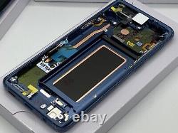 Genuine Samsung S9 (G960F) Complete lcd with frame assembly unit in Blue GH97