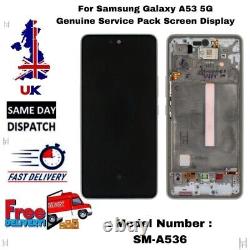 Genuine Service Pack LCD Screen Display For Samsung Galaxy A53 5G SM-A536 -White