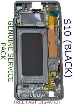 Genuine Service Pack Samsung Galaxy S10 (BLACK) LCD Screen Touch Digitiser