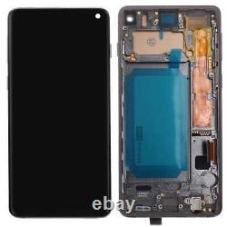 LCD Screen Assembly Frame Black For Samsung Galaxy S10 Replacement Repair UK