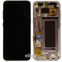 LCD Screen For Samsung Galaxy S8 Gold Replacement Touch Digitizer Frame Assembly
