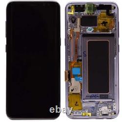 LCD Screen For Samsung Galaxy S8 Grey Replacement Touch Digitizer Frame Assembly