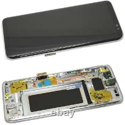 LCD Screen For Samsung Galaxy S8 Silver Replacement Frame Digitizer Assembly UK