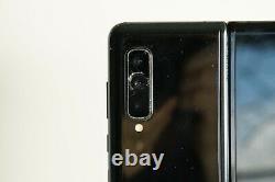 READ Samsung Galaxy Fold SM-F900U1 512GB Unlocked Black with Crack Bad Lcd
