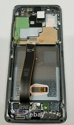SAMSUNG Galaxy S20 Ultra Gray Silver LCD Touch Screen Digitizer Frame G988 OEM