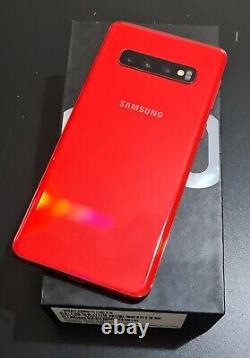 Samsung Galaxy S10 128GB Prism Red Unlocked Dual SIM Small LCD Dots Boxed