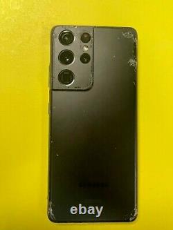 Samsung Galaxy S21 Ultra 5G 128GB Black (Sprint/T-Mobile) Cracked LCD Damage
